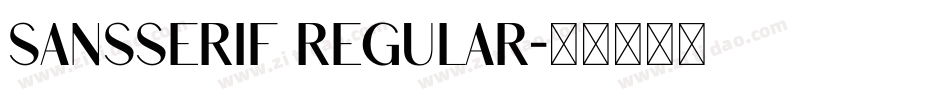 SansSerif Regular字体转换
